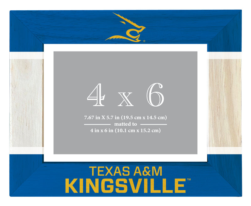 Texas A&M Kingsville Javelinas Wooden Photo Frame - Customizable 4 x 6 Inch - Elegant Matted Display for Memories