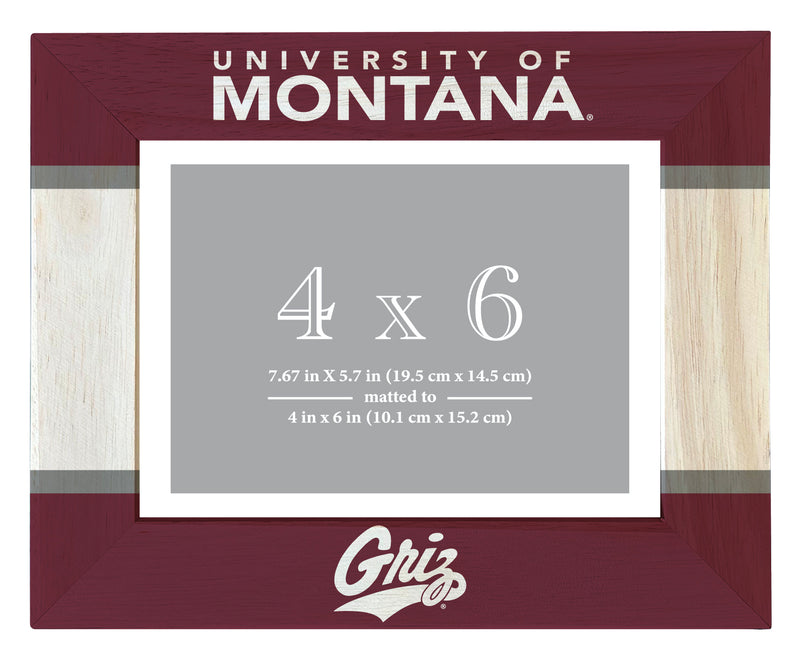 Montana University Wooden Photo Frame - Customizable 4 x 6 Inch - Elegant Matted Display for Memories