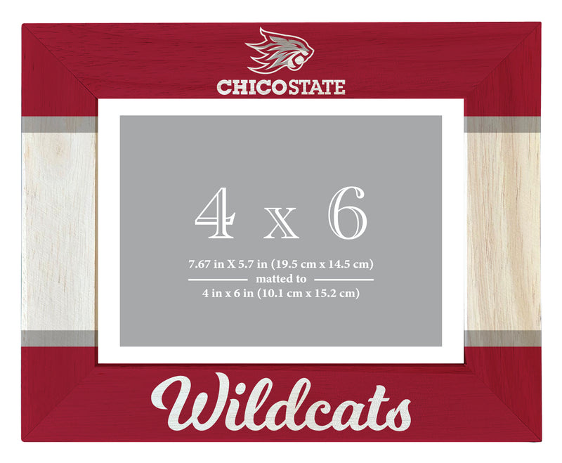 California State University, Chico Wooden Photo Frame - Customizable 4 x 6 Inch - Elegant Matted Display for Memories