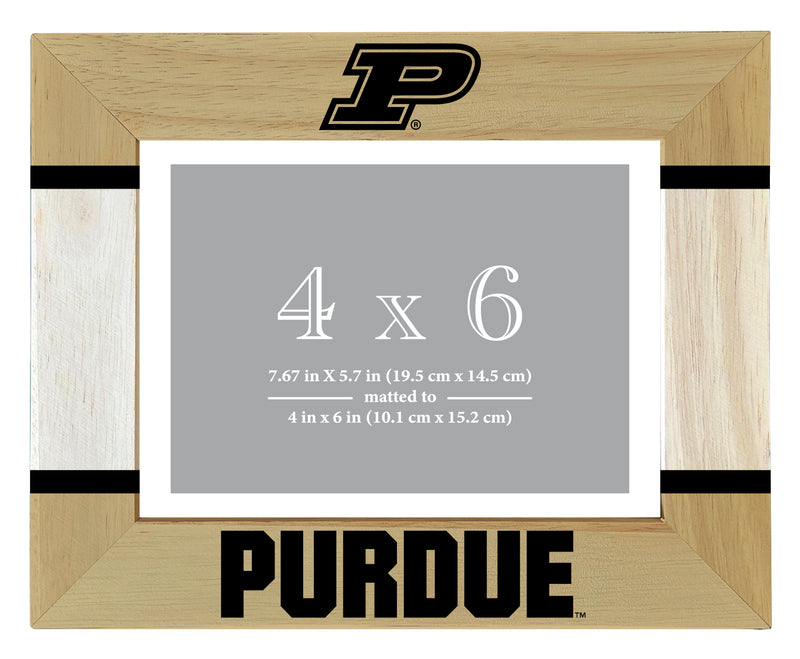 Purdue Boilermakers Wooden Photo Frame - Customizable 4 x 6 Inch - Elegant Matted Display for Memories