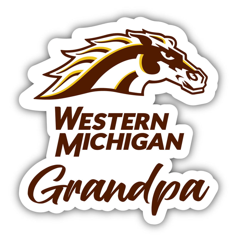 Western Michigan University 4-Inch Proud Grandpa NCAA - Durable School Spirit Vinyl Decal Perfect Gift for Grandpa