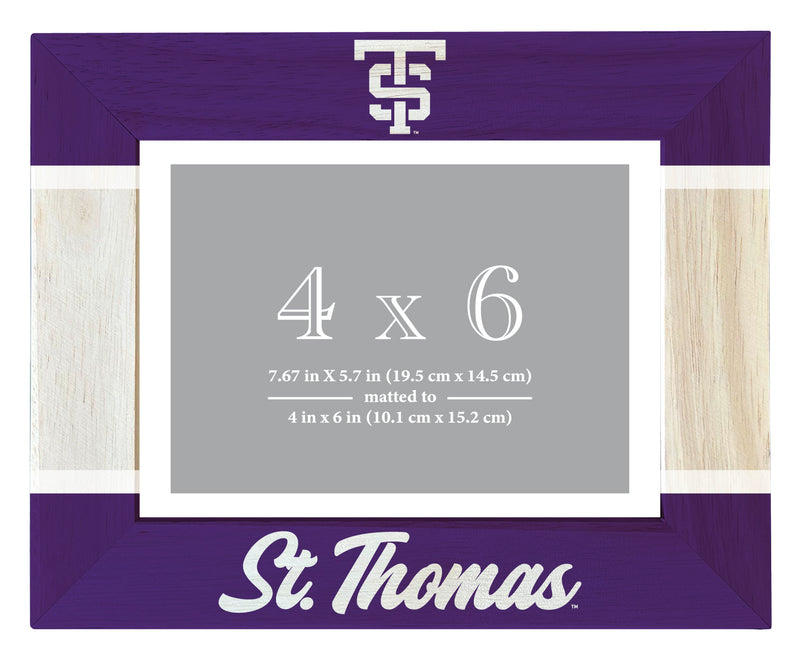 University of St. Thomas Wooden Photo Frame - Customizable 4 x 6 Inch - Elegant Matted Display for Memories