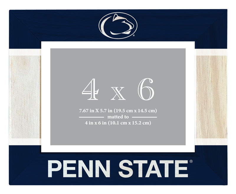 Penn State Nittany Lions Wooden Photo Frame - Customizable 4 x 6 Inch - Elegant Matted Display for Memories
