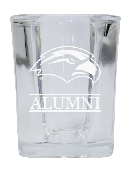 NCAA Southern Mississippi Golden Eagles Alumni 2oz Laser Etched Square Shot Glass