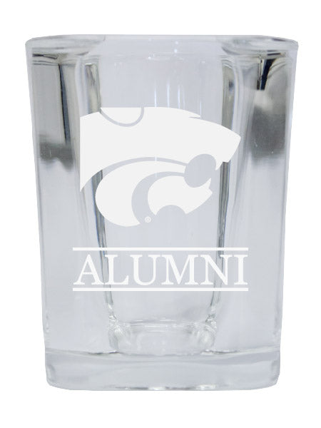 NCAA Kansas State Wildcats Alumni 2oz Laser Etched Square Shot Glass