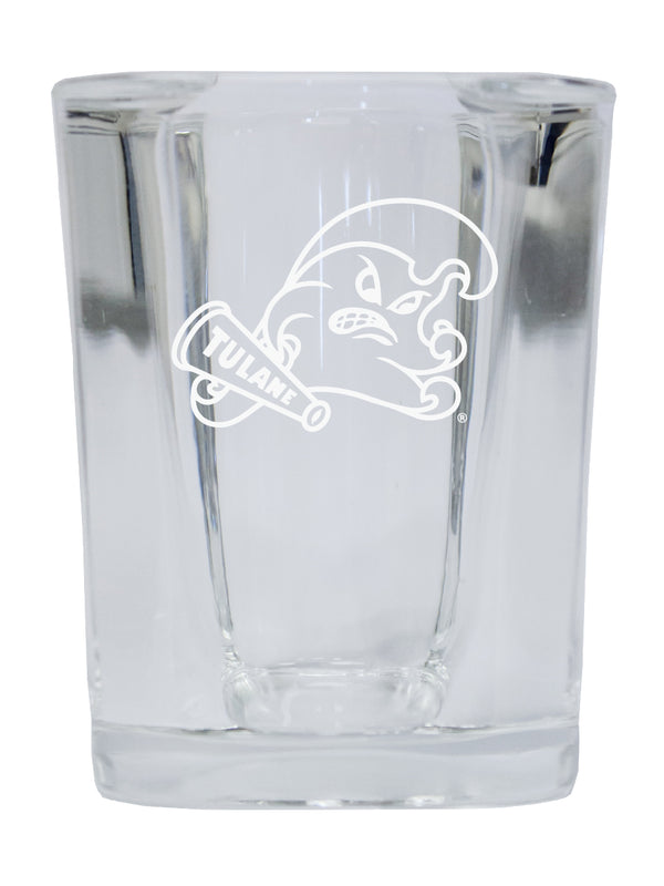 Tulane University Green Wave NCAA Collector's Edition 2oz Square Shot Glass - Laser Etched Logo