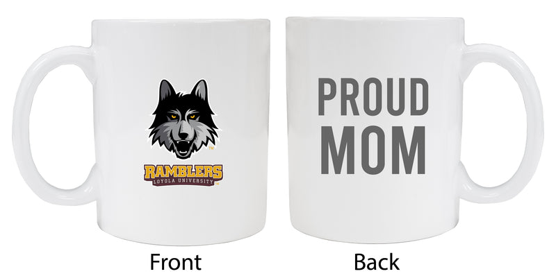 Loyola University Ramblers Proud Mom Ceramic Coffee Mug - White (2 Pack)