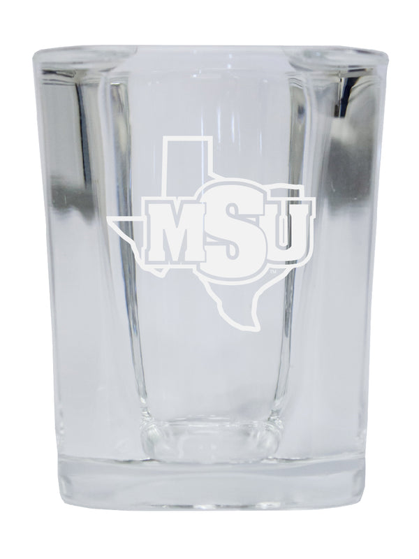 Midwestern State University Mustangs NCAA Collector's Edition 2oz Square Shot Glass - Laser Etched Logo