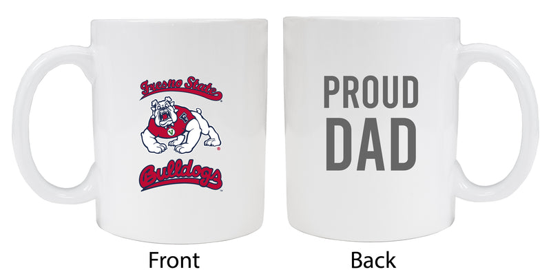 Fresno State Bulldogs Proud Dad Ceramic Coffee Mug - White