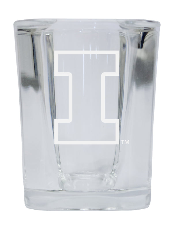 Illinois Fighting Illini NCAA Collector's Edition 2oz Square Shot Glass - Laser Etched Logo