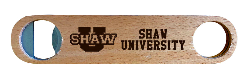 Shaw University Bears NCAA Elegant Laser-Etched Wooden Bottle Opener - Collegiate Bar Accessory