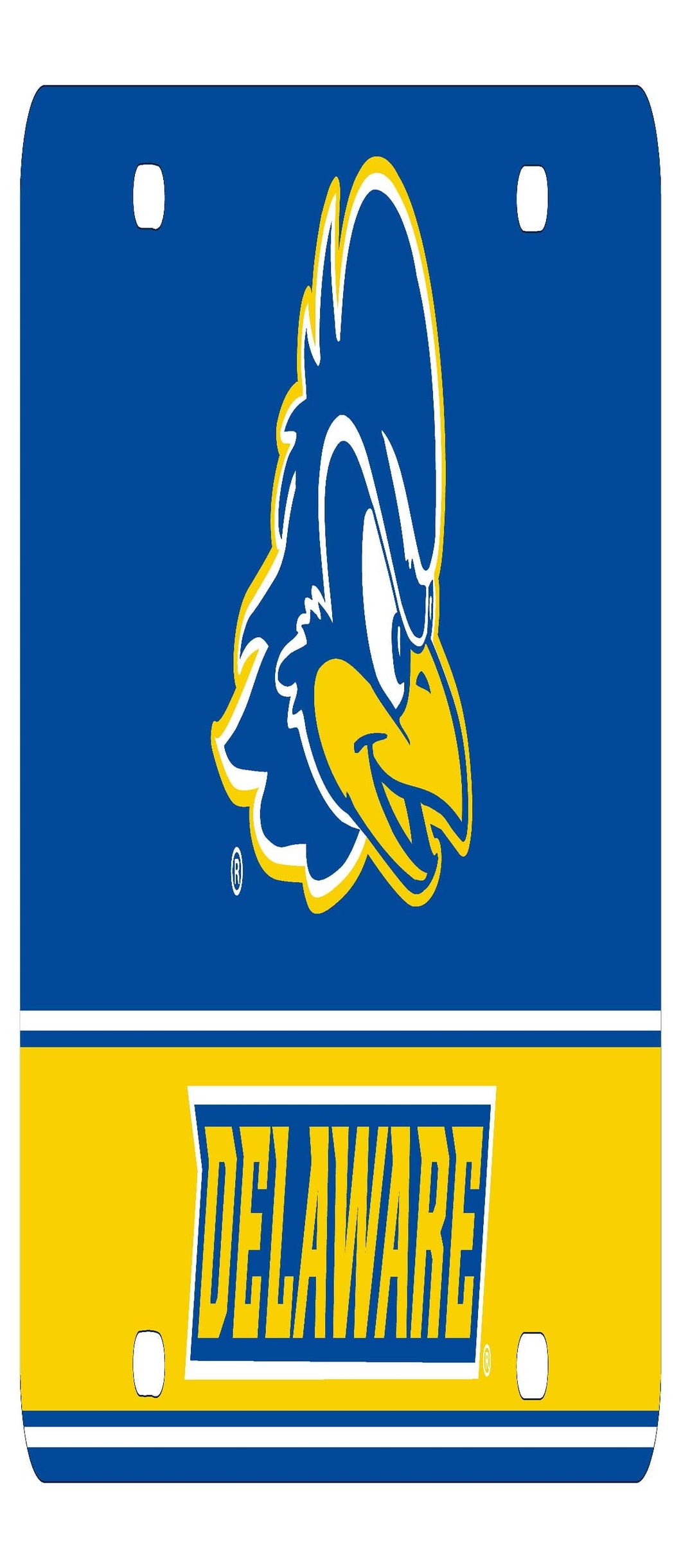 NCAA Delaware Blue Hens Metal License Plate - Lightweight, Sturdy & Versatile