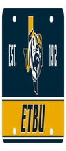 Load image into Gallery viewer, NCAA East Texas Baptist University Metal License Plate - Lightweight, Sturdy &amp; Versatile
