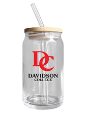 Load image into Gallery viewer, Davidson College NCAA 12 oz can-shaped glass, featuring a refined design ideal for showcasing team pride and enjoying beverages on game days, mother&#39;s day gift, father&#39;s day gift, alumni gift, graduation gift, admission gift.
