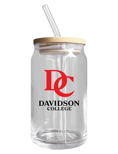Davidson College NCAA 12 oz can-shaped glass, featuring a refined design ideal for showcasing team pride and enjoying beverages on game days, mother's day gift, father's day gift, alumni gift, graduation gift, admission gift.