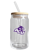 Load image into Gallery viewer, Abilene Christian University NCAA 12 oz can-shaped glass, featuring a refined design ideal for showcasing team pride and enjoying beverages on game days, mother&#39;s day gift, father&#39;s day gift, alumni gift, graduation gift, admission gift.
