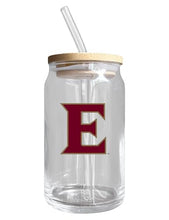 Load image into Gallery viewer, Elon University NCAA 12 oz can-shaped glass, featuring a refined design ideal for showcasing team pride and enjoying beverages on game days, mother&#39;s day gift, father&#39;s day gift, alumni gift, graduation gift, admission gift.
