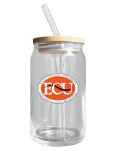 Load image into Gallery viewer, East Central University NCAA 12 oz can-shaped glass, featuring a refined design ideal for showcasing team pride and enjoying beverages on game days, mother&#39;s day gift, father&#39;s day gift, alumni gift, graduation gift, admission gift.
