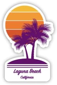Laguna Beach California Souvenir Vinyl Decal Sticker Palm Design 2 Inch
