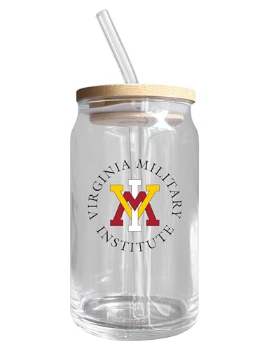 Virginia Military Institute NCAA 12 oz can-shaped glass, featuring a refined design ideal for showcasing team pride and enjoying beverages on game days, mother's day gift, father's day gift, alumni gift, graduation gift, admission gift.