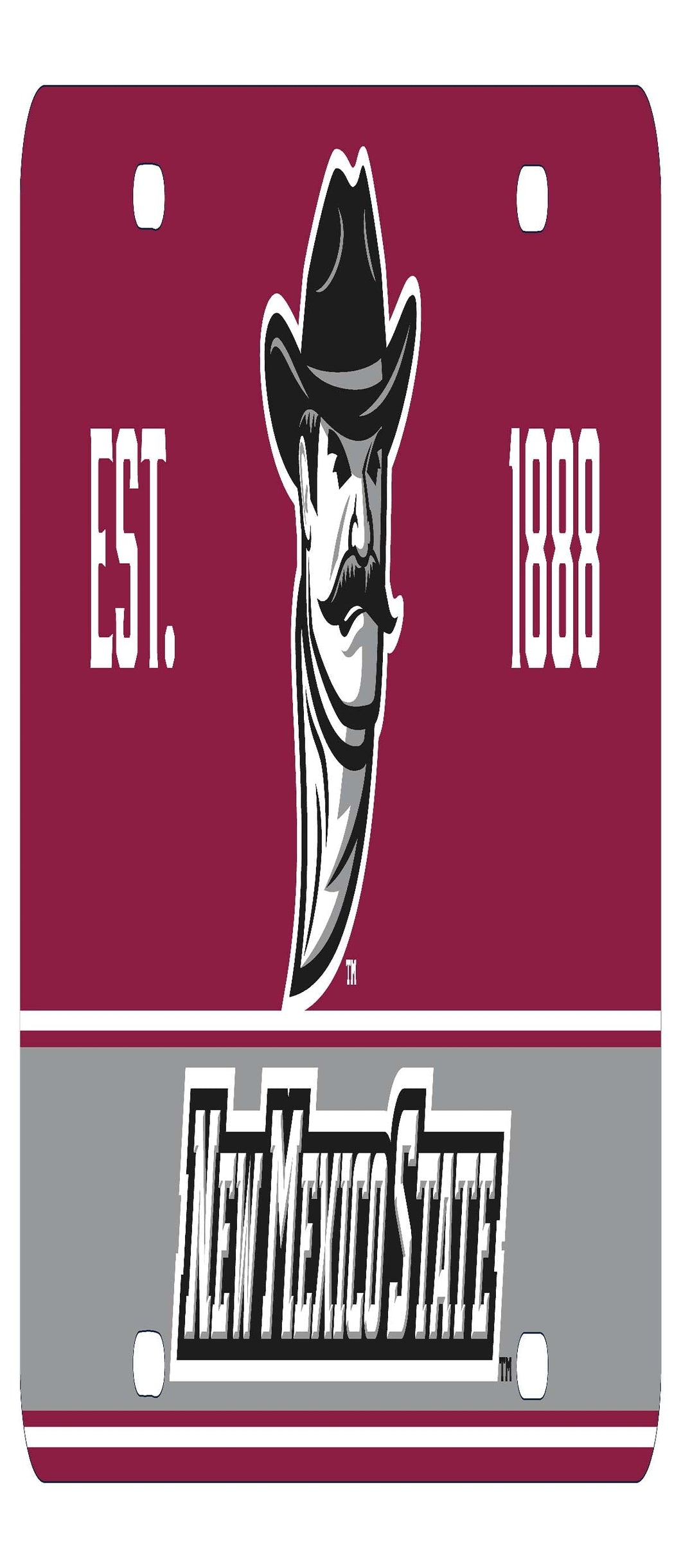 NCAA New Mexico State University Aggies Metal License Plate - Lightweight, Sturdy & Versatile