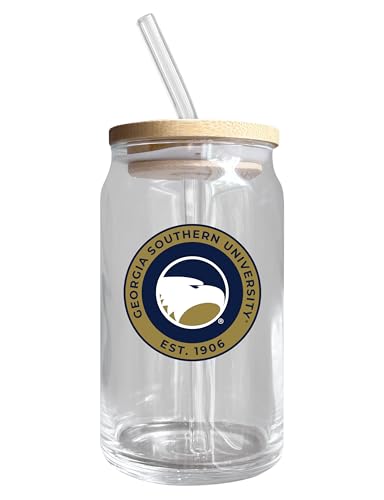 Georgia Southern Eagles NCAA 12 oz can-shaped glass, featuring a refined design ideal for showcasing team pride and enjoying beverages on game days, mother's day gift, father's day gift, alumni gift, graduation gift, admission gift.