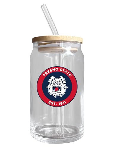 Fresno State Bulldogs NCAA 12 oz can-shaped glass, featuring a refined design ideal for showcasing team pride and enjoying beverages on game days, mother's day gift, father's day gift, alumni gift, graduation gift, admission gift.