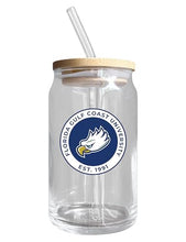 Load image into Gallery viewer, Florida Gulf Coast Eagles NCAA 12 oz can-shaped glass, featuring a refined design ideal for showcasing team pride and enjoying beverages on game days, mother&#39;s day gift, father&#39;s day gift, alumni gift, graduation gift, admission gift.
