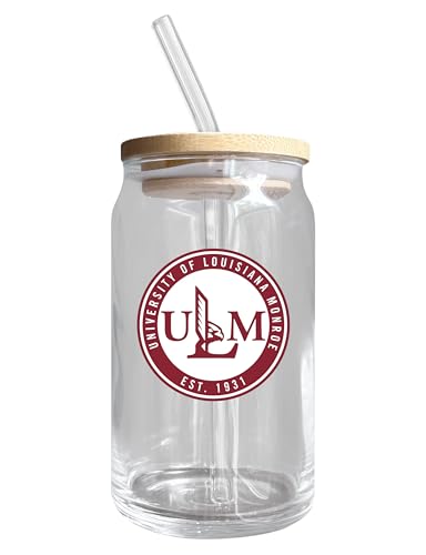 Louisiana Monroe Warhawks NCAA 12 oz can-shaped glass, featuring a refined design ideal for showcasing team pride and enjoying beverages on game days, mother's day gift, father's day gift, alumni gift, graduation gift, admission gift.