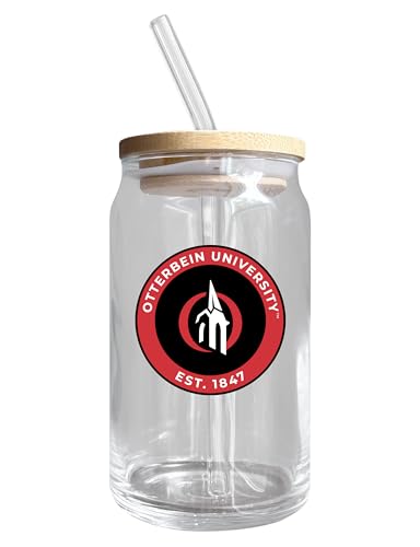 Otterbein University NCAA 12 oz can-shaped glass, featuring a refined design ideal for showcasing team pride and enjoying beverages on game days, mother's day gift, father's day gift, alumni gift, graduation gift, admission gift.