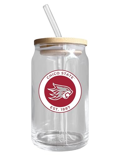 Chico State NCAA 12 oz can-shaped glass, featuring a refined design ideal for showcasing team pride and enjoying beverages on game days, mother's day gift, father's day gift, alumni gift, graduation gift, admission gift.