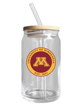 Load image into Gallery viewer, Minnesota Golden Gophers NCAA 12 oz can-shaped glass, featuring a refined design ideal for showcasing team pride and enjoying beverages on game days, mother&#39;s day gift, father&#39;s day gift, alumni gift, graduation gift, admission gift.
