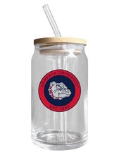 Load image into Gallery viewer, Gonzaga Bulldogs NCAA 12 oz can-shaped glass, featuring a refined design ideal for showcasing team pride and enjoying beverages on game days, mother&#39;s day gift, father&#39;s day gift, alumni gift, graduation gift, admission gift.
