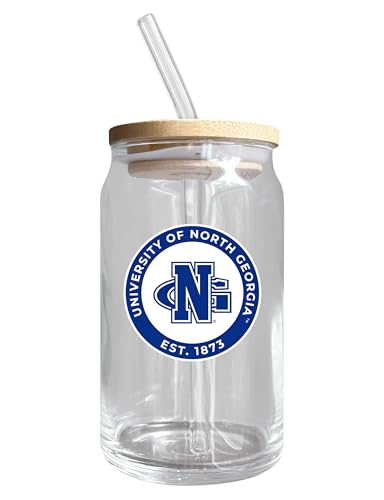North Georgia Nighthawks NCAA 12 oz can-shaped glass, featuring a refined design ideal for showcasing team pride and enjoying beverages on game days, mother's day gift, father's day gift, alumni gift, graduation gift, admission gift.