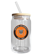 Load image into Gallery viewer, Mercer University NCAA 12 oz can-shaped glass, featuring a refined design ideal for showcasing team pride and enjoying beverages on game days, mother&#39;s day gift, father&#39;s day gift, alumni gift, graduation gift, admission gift.
