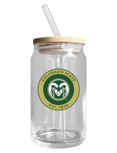 Load image into Gallery viewer, Colorado State NCAA 12 oz can-shaped glass, featuring a refined design ideal for showcasing team pride and enjoying beverages on game days, mother&#39;s day gift, father&#39;s day gift, alumni gift, graduation gift, admission gift.
