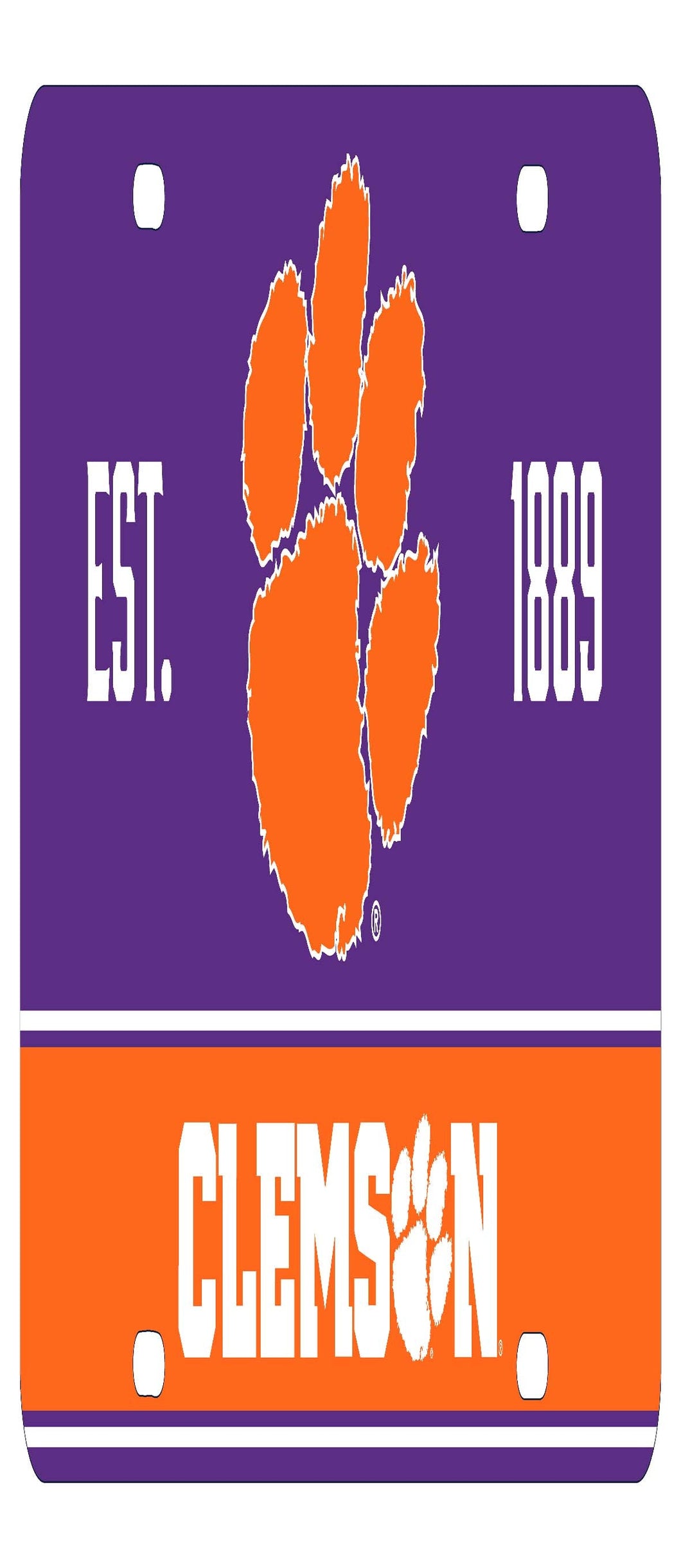 NCAA Clemson Tigers Metal License Plate - Lightweight, Sturdy & Versatile