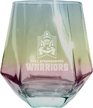 Load image into Gallery viewer, East Stroudsburg University Tigers Etched Diamond Cut 10 oz Stemless Wine Glass - NCAA Licensed
