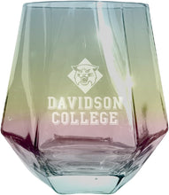 Load image into Gallery viewer, Davidson College Tigers Etched Diamond Cut 10 oz Stemless Wine Glass - NCAA Licensed
