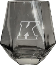 Load image into Gallery viewer, Kent State University Tigers Etched Diamond Cut 10 oz Stemless Wine Glass - NCAA Licensed
