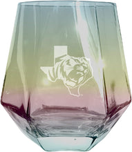 Load image into Gallery viewer, East Texas Baptist University Tigers Etched Diamond Cut 10 oz Stemless Wine Glass - NCAA Licensed

