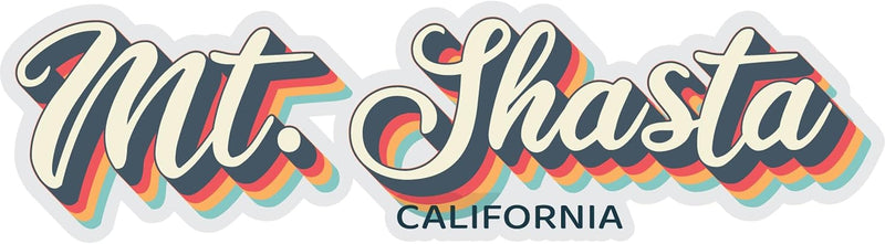 Mt. Shasta California Souvenir 4-Inch Vinyl Decal Sticker 3D Design
