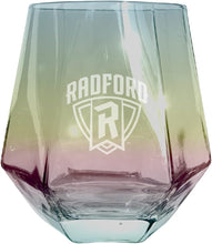 Load image into Gallery viewer, Radford University Highlanders Tigers Etched Diamond Cut 10 oz Stemless Wine Glass - NCAA Licensed
