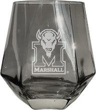 Load image into Gallery viewer, Marshall Thundering Herd Tigers Etched Diamond Cut 10 oz Stemless Wine Glass - NCAA Licensed
