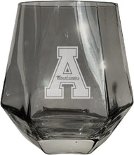 Load image into Gallery viewer, Appalachian State Tigers Etched Diamond Cut 10 oz Stemless Wine Glass - NCAA Licensed
