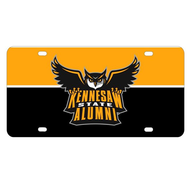 NCAA Kennesaw State University Metal License Plate - Lightweight, Sturdy & Versatile