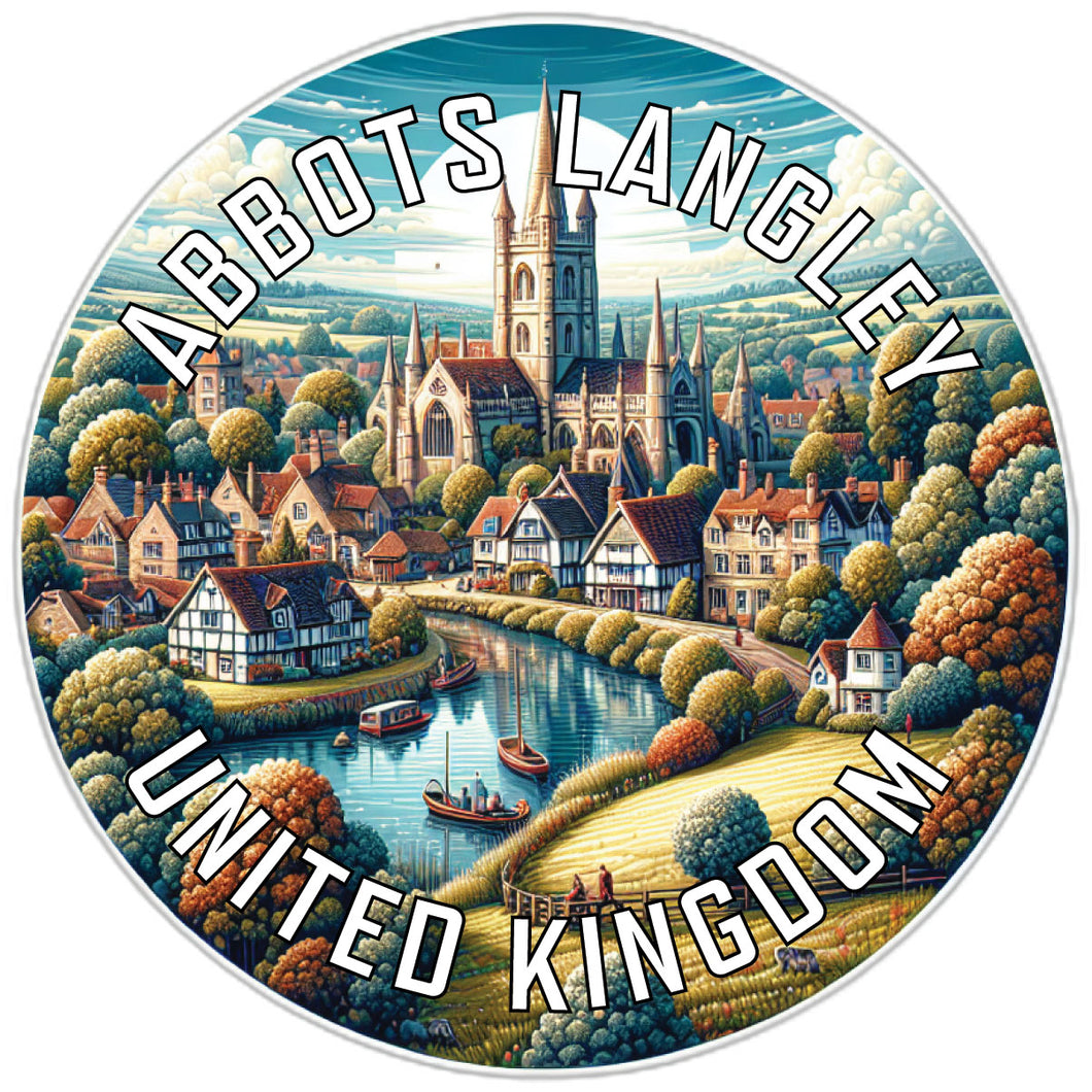 Abbots Langley United Kingdom Souvenir Die Cut Flat Magnet 6-Inch