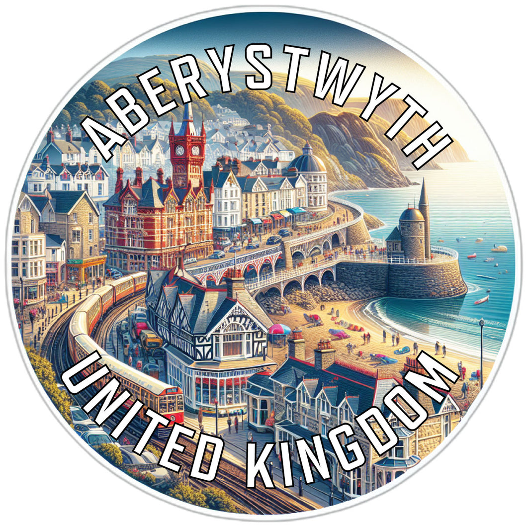 Aberystwyth United Kingdom Souvenir Die Cut Flat Magnet 2-Inch