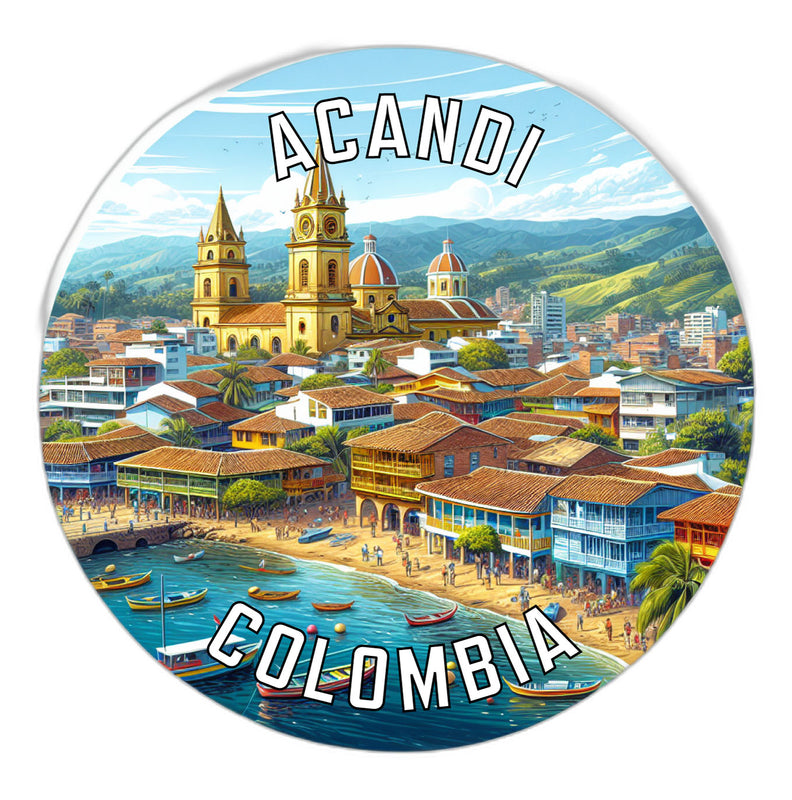 Acandi Colombia Souvenir Vinyl Decal Sticker 2-Inch