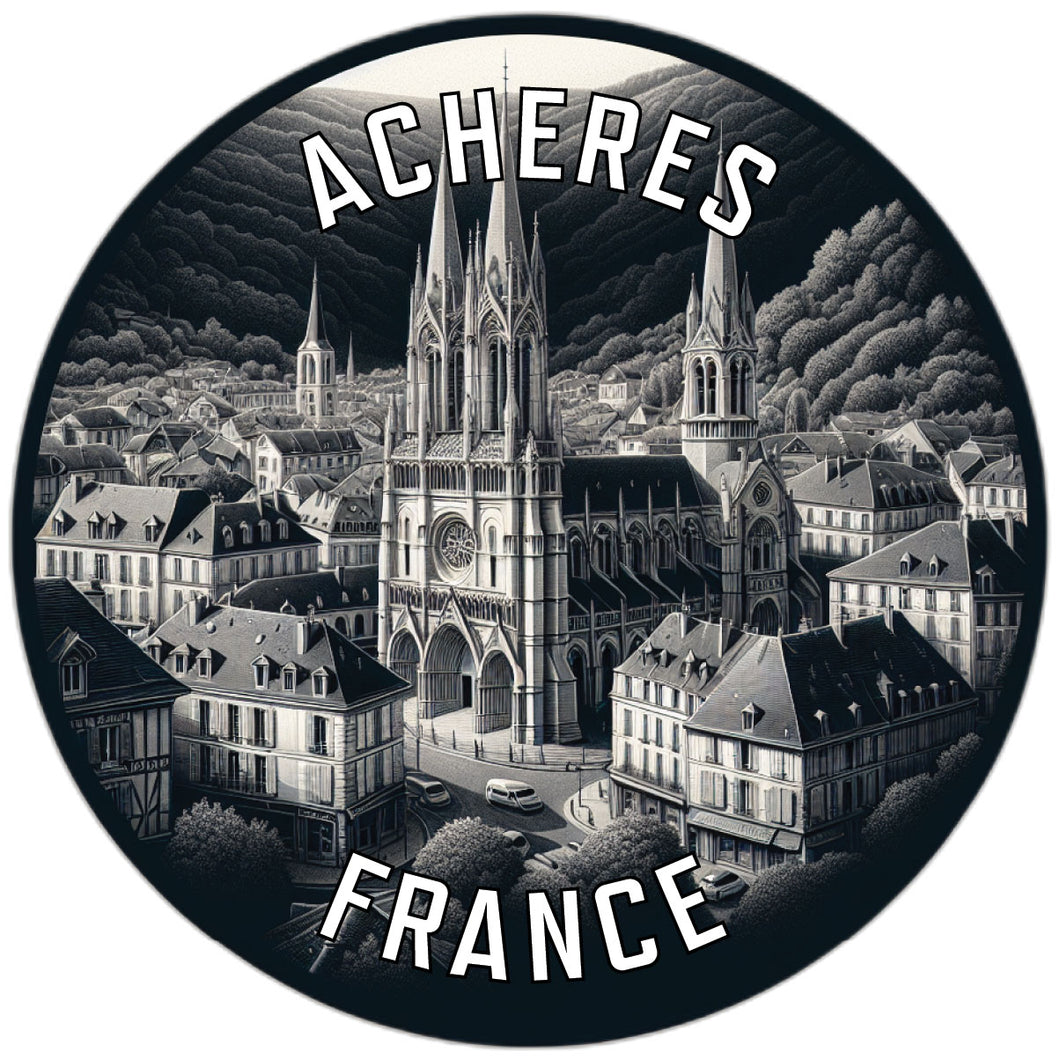 Acheres France Souvenir Die Cut Flat Magnet 6-Inch